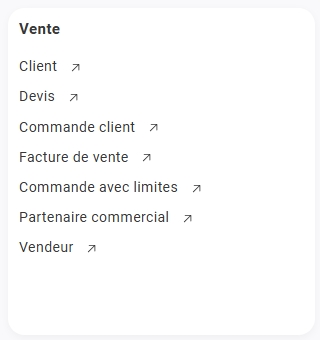 Emplacement du module Devis