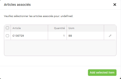 Modale articles associés